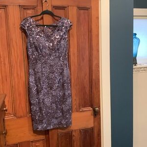 Alex Evenings lilac/purple sequined cocktail dress size 6